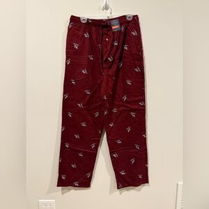 NWT Mens St. Johns Bay, Burgundy Skier, Sleep Pajama Pants Size Medium